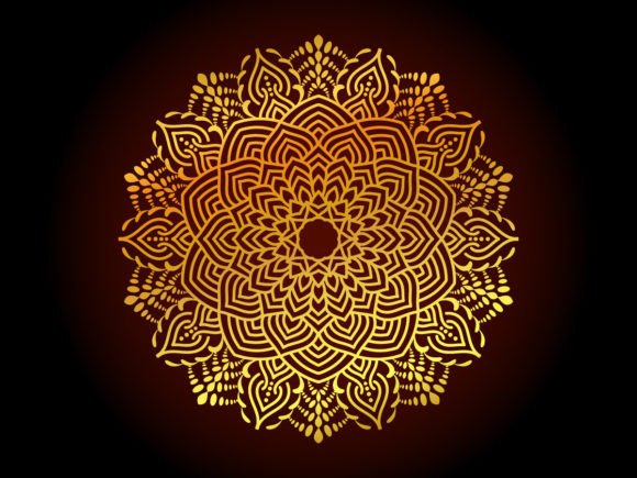 Download Luxury Golden Mandala Background Design - Round Collection